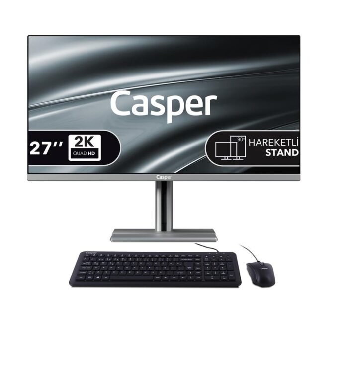 Casper Nirvana A97.1362-BE00X-V-G Gri i7 13620H 16GB RAM 500GB NVME SSD 27" Pivot FreeDOS All In One