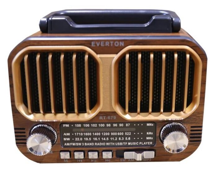 Everton RT-679 Bluetooth-USB-SD-FM Şarjlı Solarlı Nostaljik Radyo