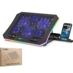 Hadron Dcxaa8 Notebook Soğutucu 6-Fan + Telefon Standı 14-18 RGB Siyah
