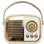 Mikado MD-24BT Echoes 3W 800mAh Beyaz Usb+TF Kart+Bluetooth Destekli Klasik Retro Müzik Kutusu