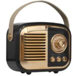 Mikado MD-24BT Echoes 3W 800mAh Siyah Usb+TF Kart+Bluetooth Destekli Klasik Retro Müzik Kutusu