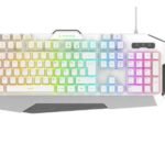 Rampage KM-34 GLARE Beyaz Usb RGB Aydınlatmalı Q 12800 DPI Mouse Gaming Oyuncu Klavye Set
