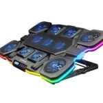 Rampage S50 RGB Işıklı 11 Fanlı LCD Göstergeli 1 Type C 1 Usb Girişli Notebook Soğutucu