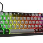 Rampage YORU MINI Gri-Siyah Type-C Bağlantılı OUTEMU Red Swich Q Mekanik Gaming Oyuncu Klavye RGB