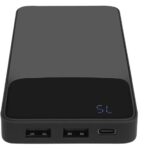 S-link P107 10000mAh Type-C 10W Siyah Gizli LED Taşınabilir Pil Şarj Cihazı Powerbank