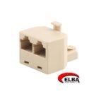 Elba 8P8C Jack- 2X8P8C Jack 2li RJ45 Çokla JK8464
