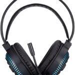 Hp DHE-8001U Mavi LED Aydınlatmalı Mikrofonlu Ses Kontrollü Gaming USB Siyah Başüstü Kulaklık