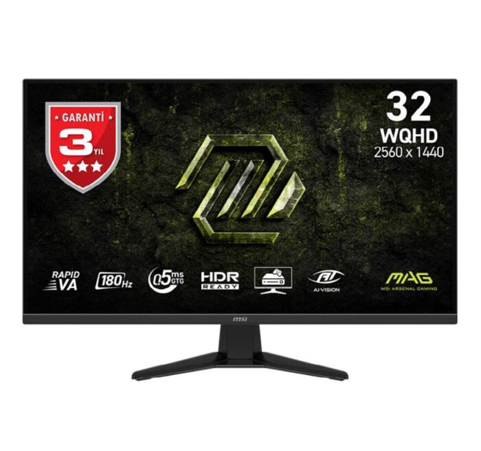 MSI 31.5" 325QF E18V 180Hz 0.5ms 2K 2560x1440 (WQHD) 16:9 Flat Rapid VA Adaptive-Sync Gaming Monitor