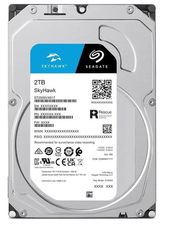 Seagate 2TB ST2000VX017 5900Rpm 256MB Harddisk 7-24 Güvenlik Diski (Koyuncu Distribitör Ürünü)