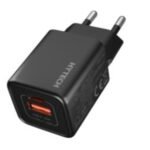 Hytech HY-XEG35 Type USB-C 35W PD + 18W USB QC 3.0 GAN PD-PPS Siyah Hızlı Ev Şarj Adaptörü