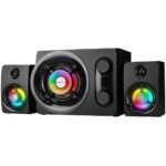 Rampage RMS-G8 Antares 2+1 25W Bluetooth+USB-SD-FM Rainbow Siyah Led Işıklı Gaming Speaker Hoparlör