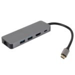 Vcom CU4592 Type-C To HDMI (4K@30Hz)+2-USB A 3.0 (5Gb)+Gigabit LAN+PD 3.0 100W Çoklayıcı