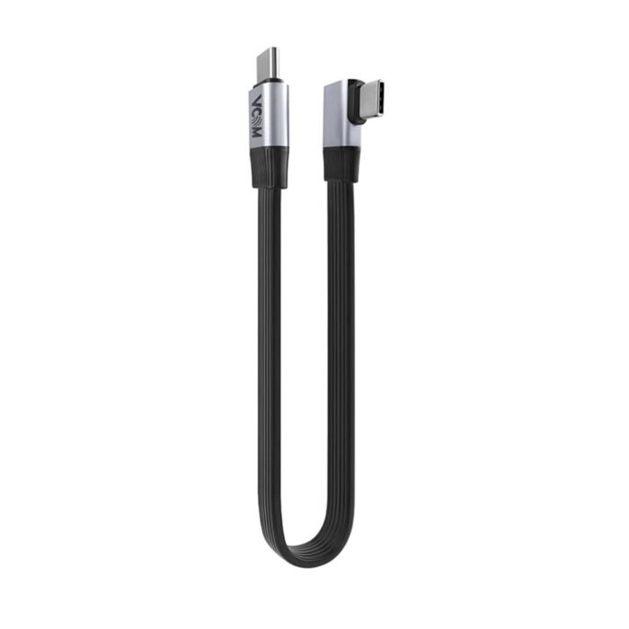 Vcom CU582RA-2.0 Type-C USB4 V2 90 Derece Düz 2.0m Şarj Kablosu
