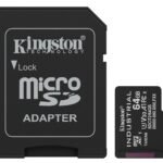 Kingston SDCIT2-64GB 64GB microSDXC Industrial C10 A1 pSLC Card + SD Adapter Hafıza Kartı