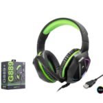 MOFAN G889 USB RGB Over-Ear Mikrofonlu Gaming Kulaklık Siyah Yeşil