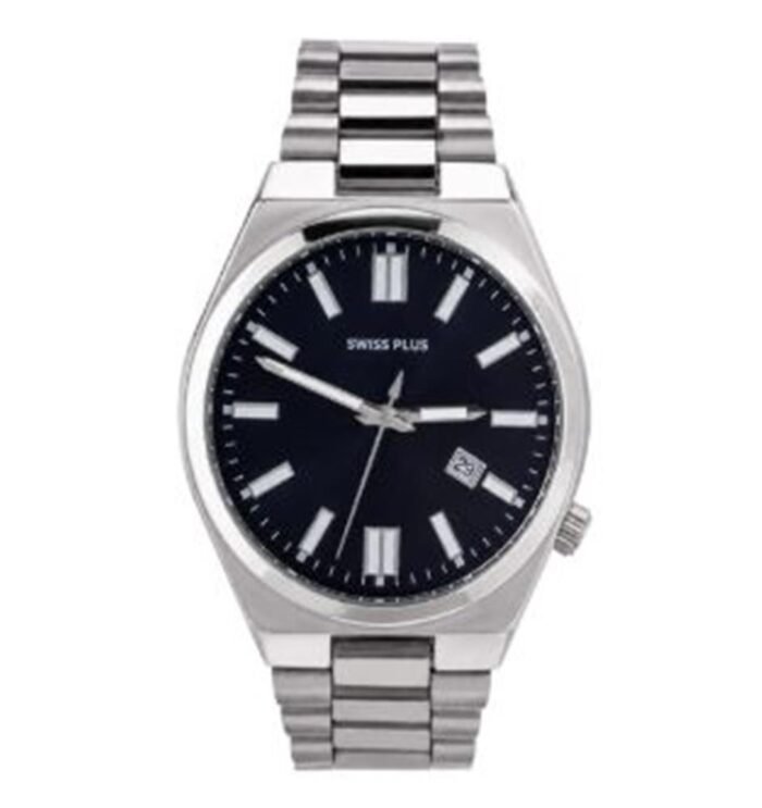 Swiss Plus Man Watch Basic Seri Model-1 ST3533AGS Black-Silver(Kol Saati)