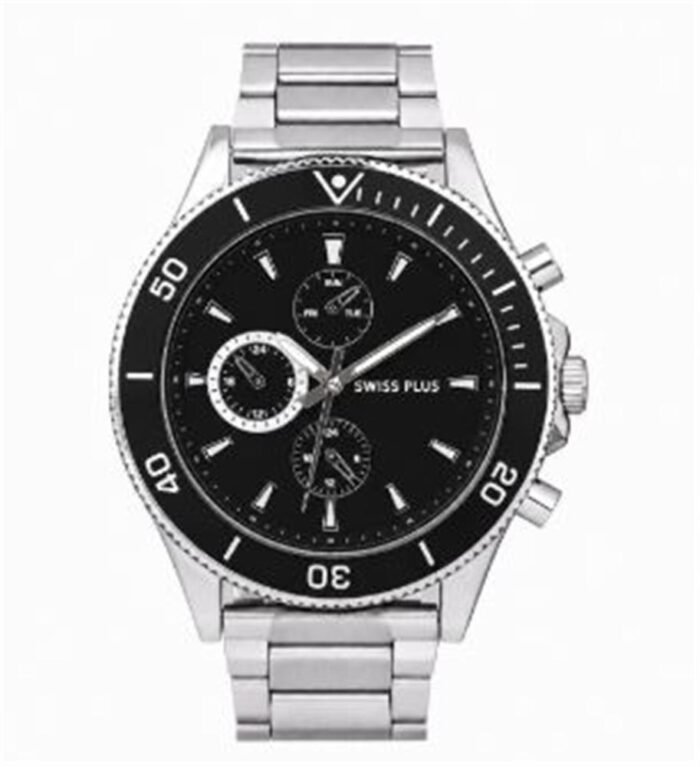Swiss Plus Man Watch Basic Seri Model-10 ST3516AGS Lüx Black-Silver(Kol Saati)