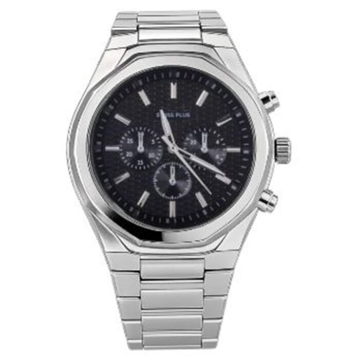 Swiss Plus Man Watch Basic Seri Model-4 ST3503AGS Plus Black-Silver(Kol Saati)
