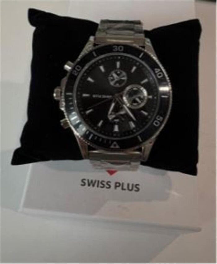Swiss Plus Man Watch Basic Seri Model-7 ST3504AGS Lüx Black-Silver(Kol Saati)
