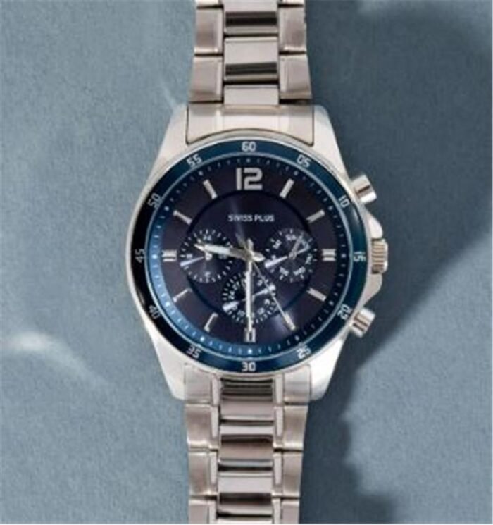 Swiss Plus Man Watch Basic Seri Model-8 ST3516AGS Lüx Blue-Silver(Kol Saati)