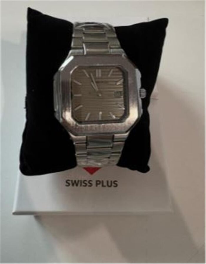 Swiss Plus Man Watch Premium Seri Model-6 RS23146 Beige-Silver(Kol Saati)