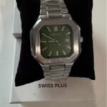 Swiss Plus Man Watch Premium Seri Model-7 RS23146 Green-Silver(Kol Saati)