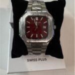 Swiss Plus Man Watch Premium Seri Model-9 RS23146 Bordeaux-Silver(Kol Saati)