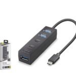 iETOP TU0529 Type-C 3.2 Gen1 Hub 4 Port 5 Gbps 80 cm Siyah